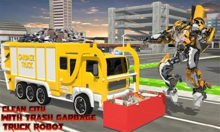 City Garbage Truck Flying Robot Trash Truck Robot官方版图