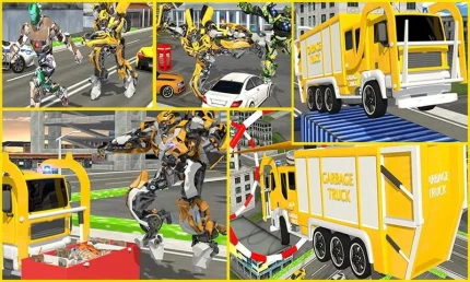 City Garbage Truck Flying Robot Trash Truck Robot官方版图